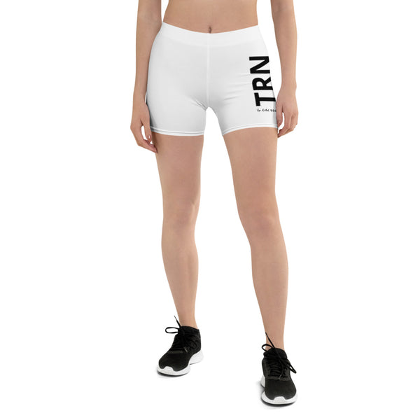Women's White/black TRN Biker Shorts